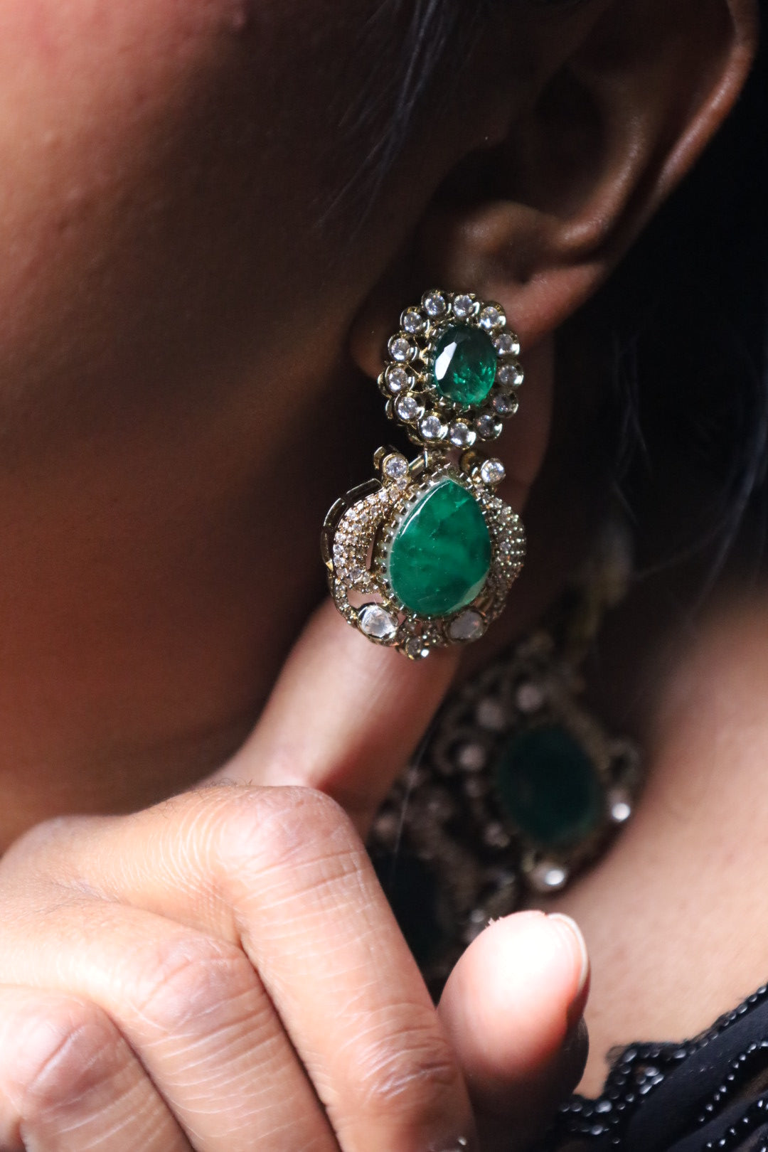 Emerald Royale Kundan Set