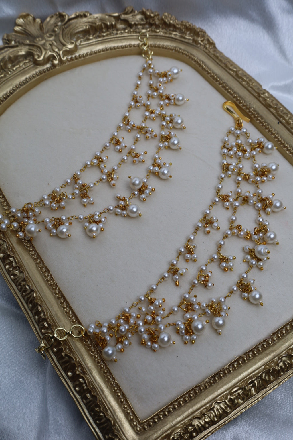 3 Layer Pearl Earchain