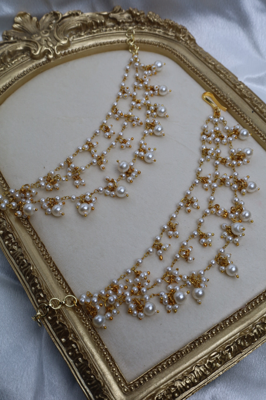 3 Layer Pearl Earchain