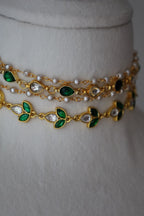 Emerald Pearl Choker Set