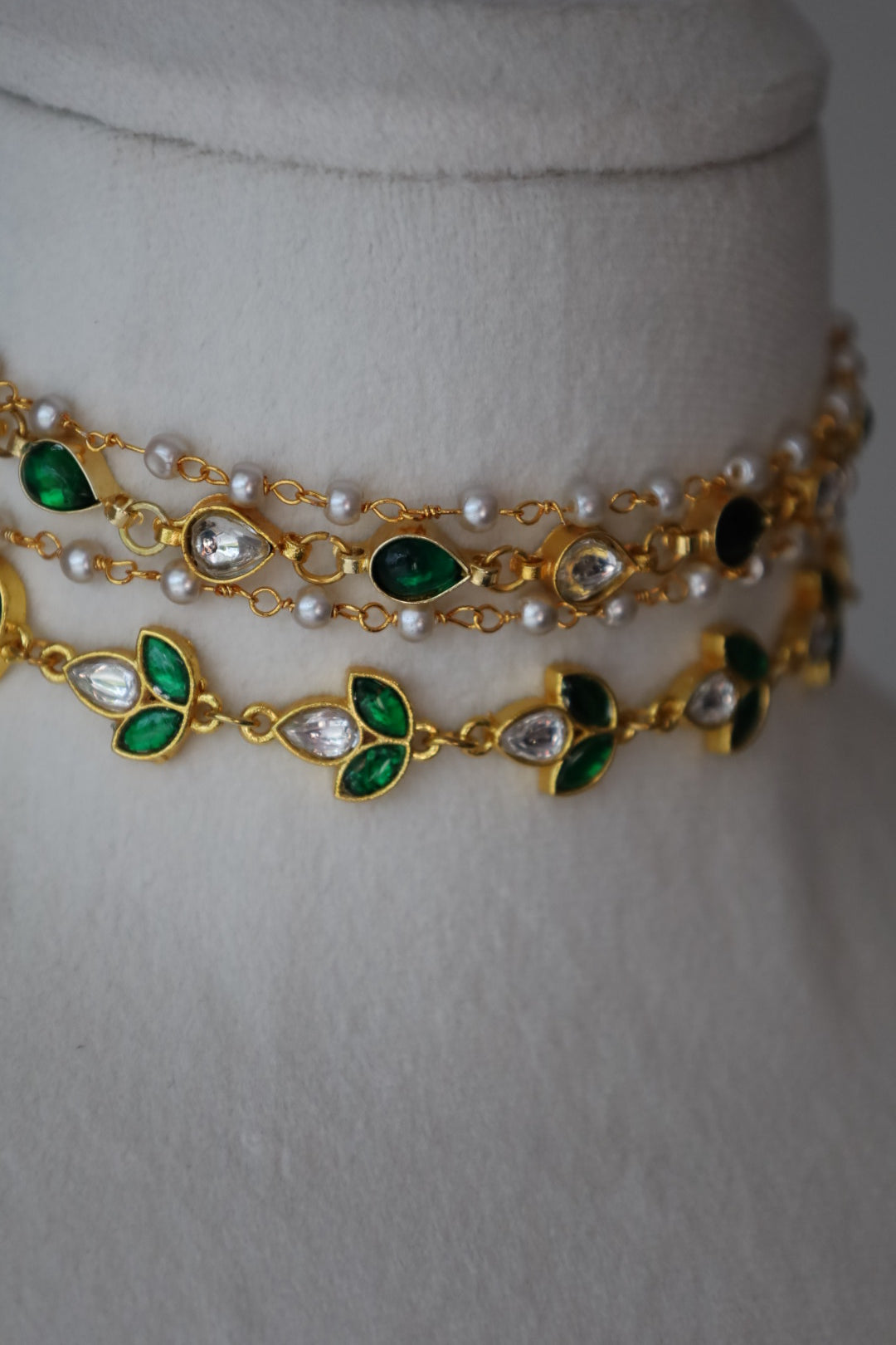 Emerald Pearl Choker Set