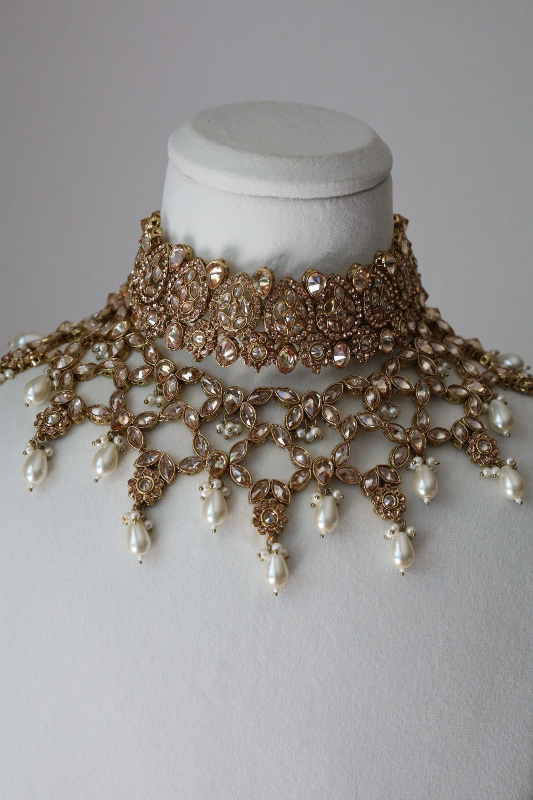 Kundan Gold Pearl Bridal Set