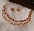 2 Layer Red White Necklace
