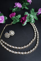 2 Layer White Stone Necklace