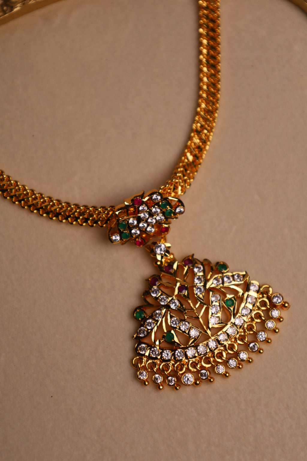 Impon Ruby & Green Necklace