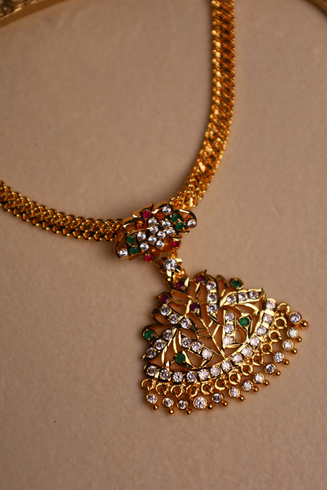 Impon Ruby & Green Necklace