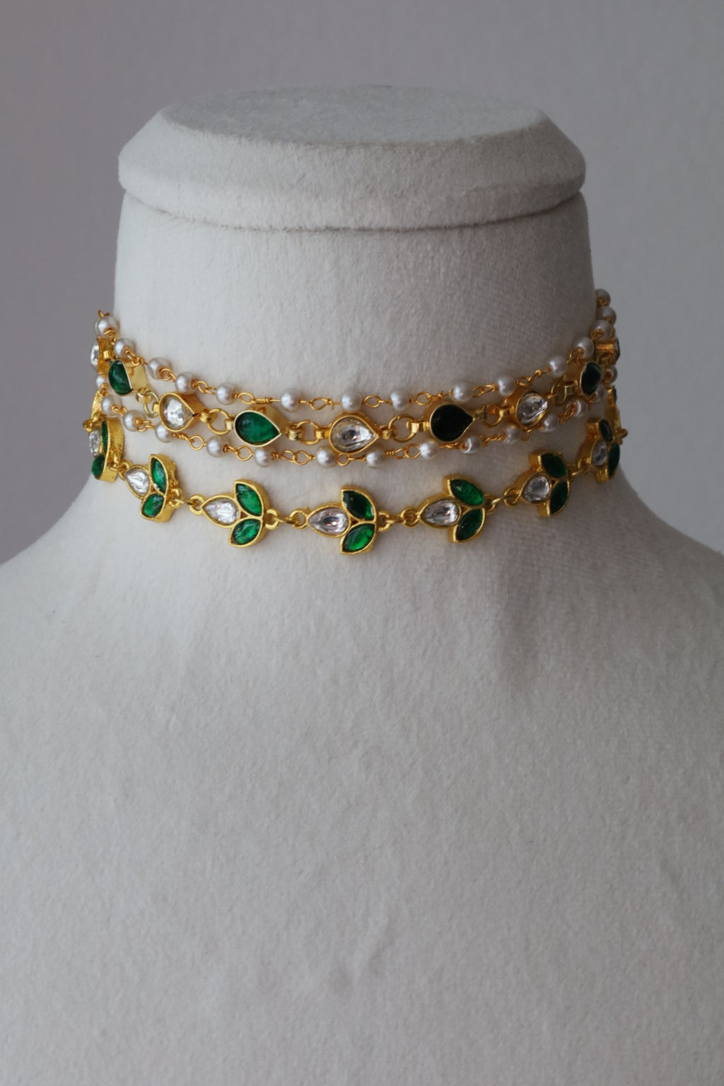 Emerald Pearl Choker Set