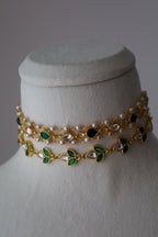 Emerald Pearl Choker Set