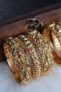 Antique Amman Temple Bangle Set