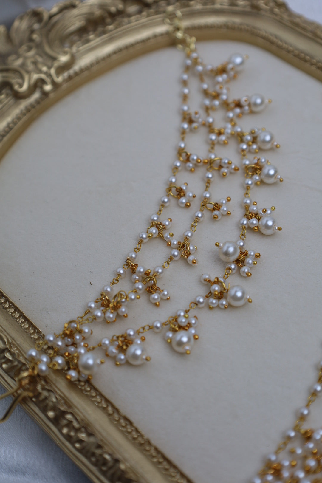 3 Layer Pearl Earchain