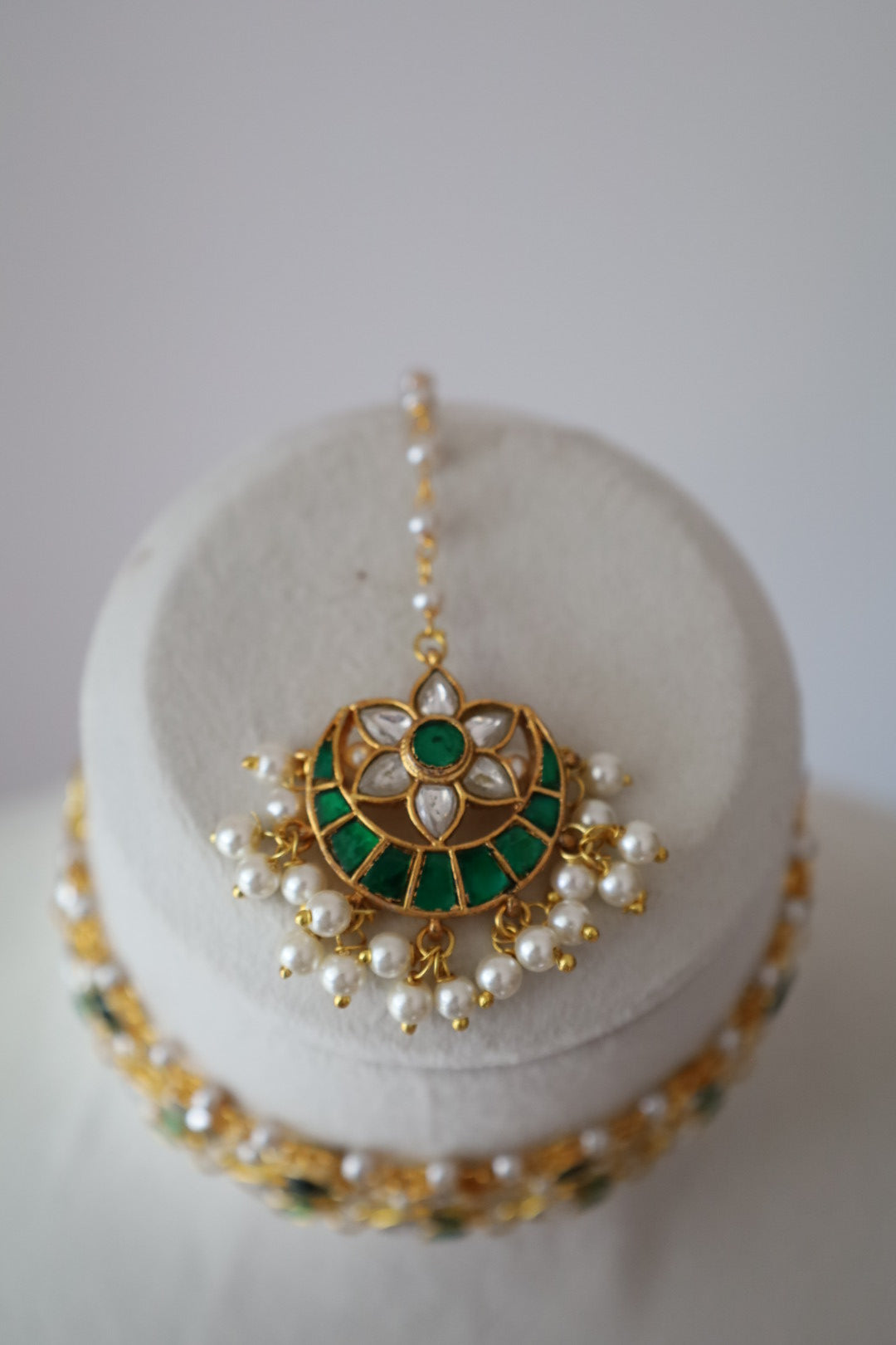 Emerald Pearl Choker Set