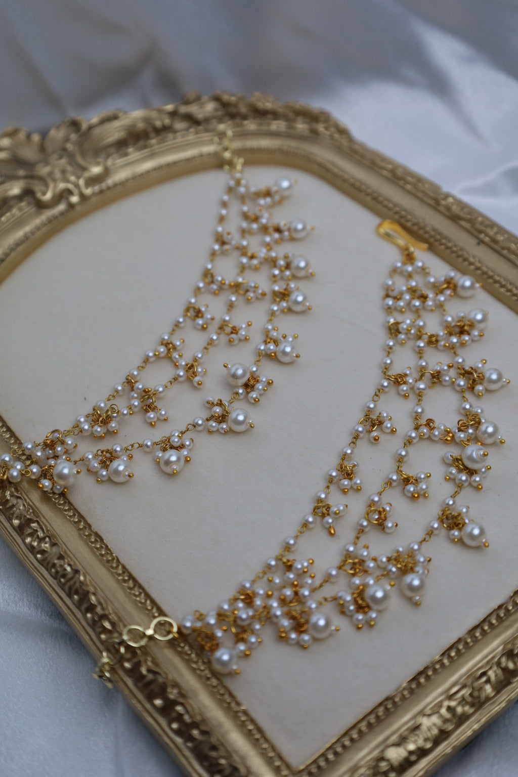3 Layer Pearl Earchain