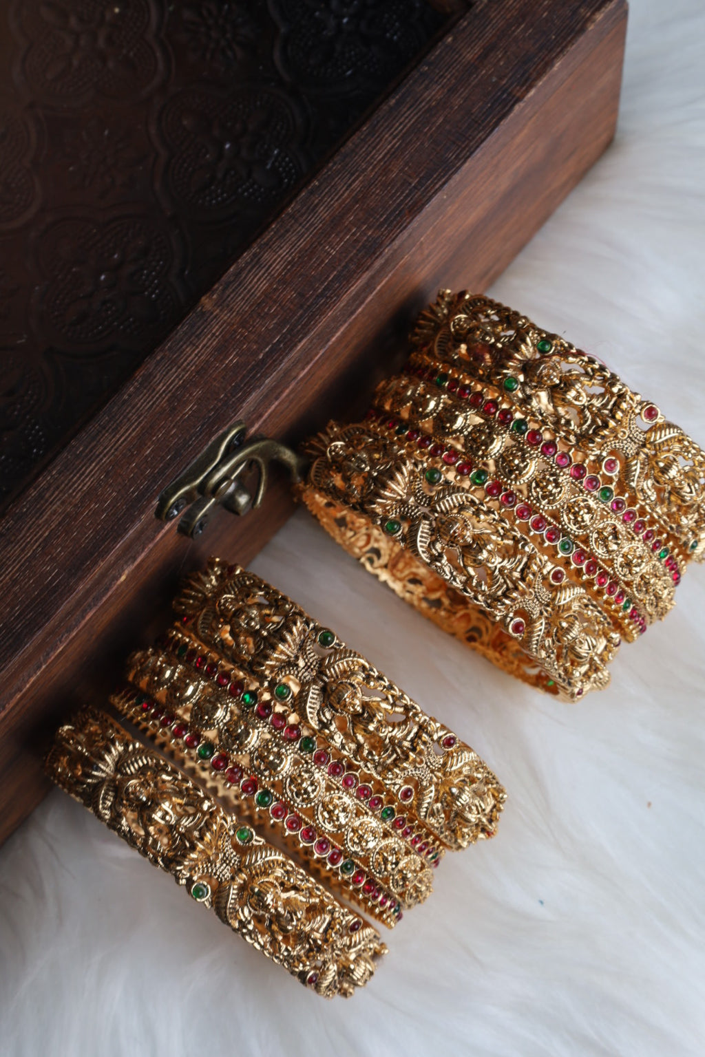 Antique Amman Temple Bangle Set