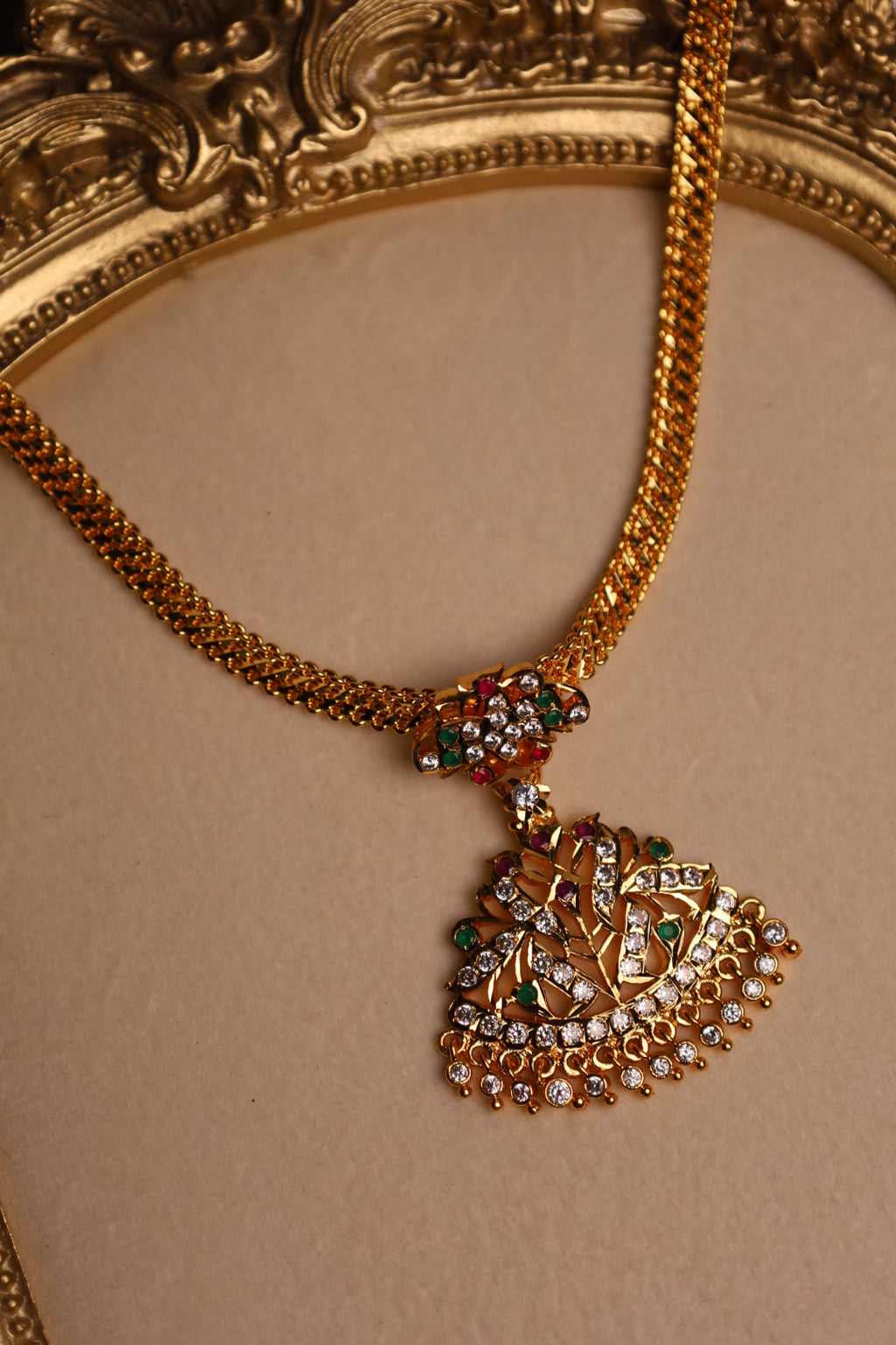 Impon Ruby & Green Necklace