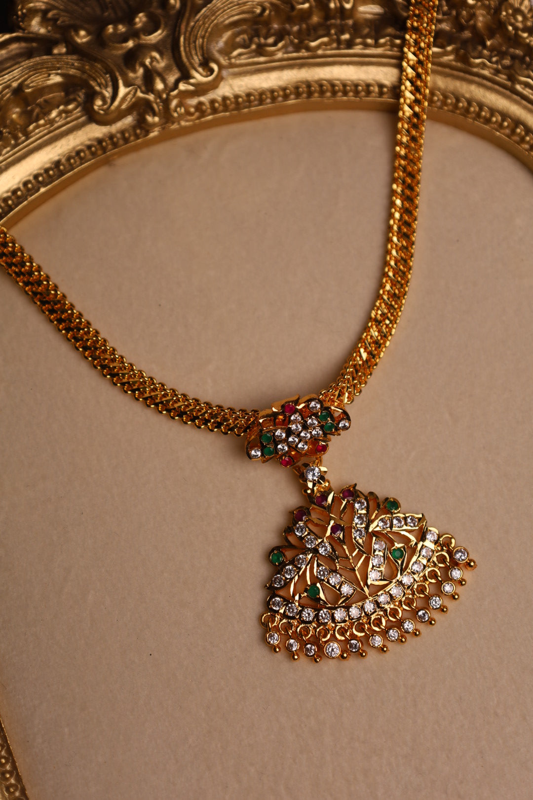 Impon Ruby & Green Necklace