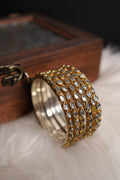 Drops Stone Bangles 6 Pieces