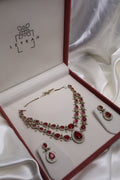 Victorian Red Stone 2-Layer Necklace
