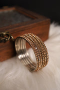Gold Stone Bangles 2 Pair