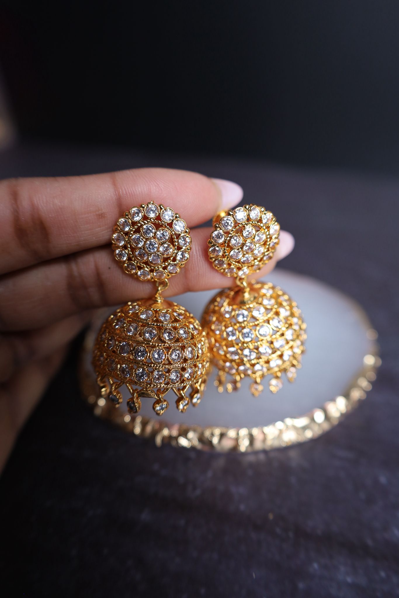 Heritage Stone Jumka Earrings