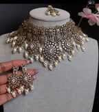 Kundan White Stone Bridal Set