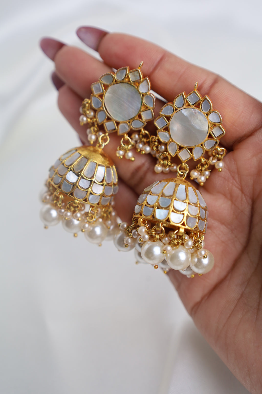 Luxury Gold Plated Mother of Pearl Jewellery Set