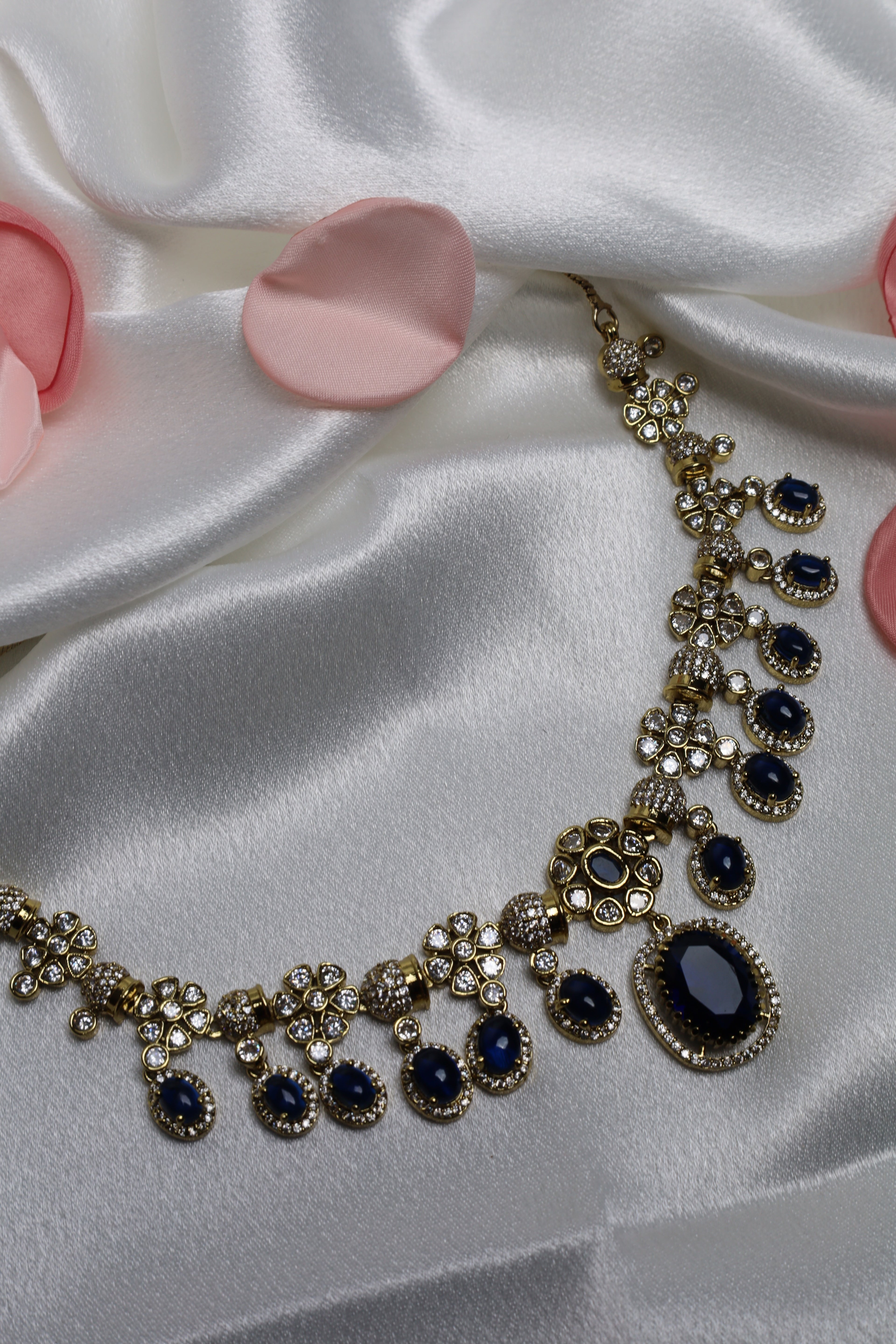 Navy Blue Choker Set