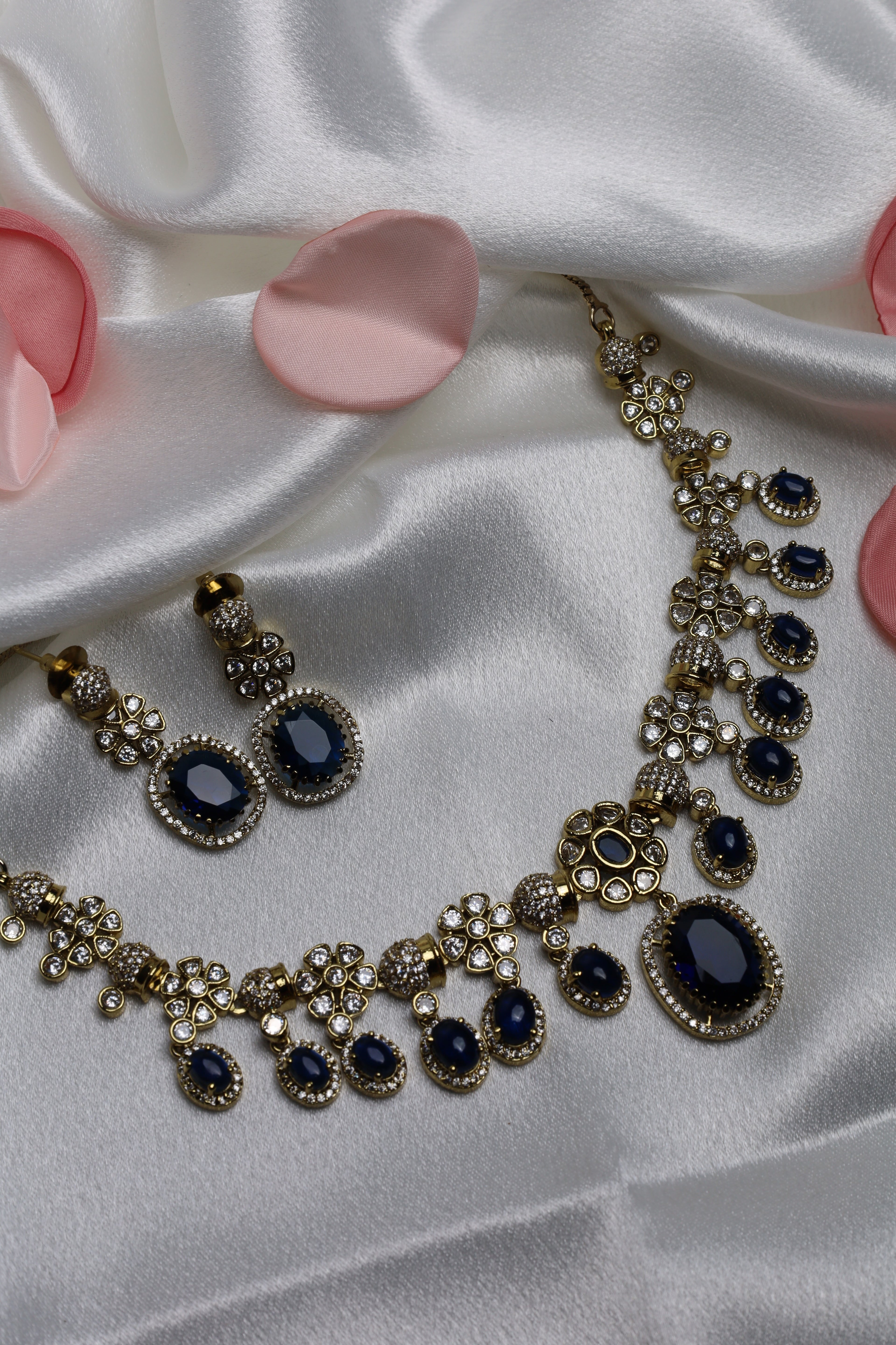 Navy Blue Choker Set
