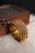 Round Stone Bangles 2 Pair