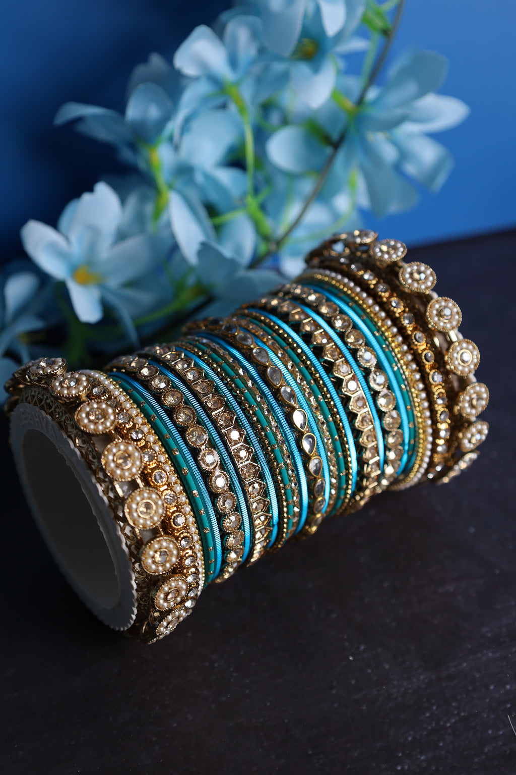Verny Bangle Set Blue
