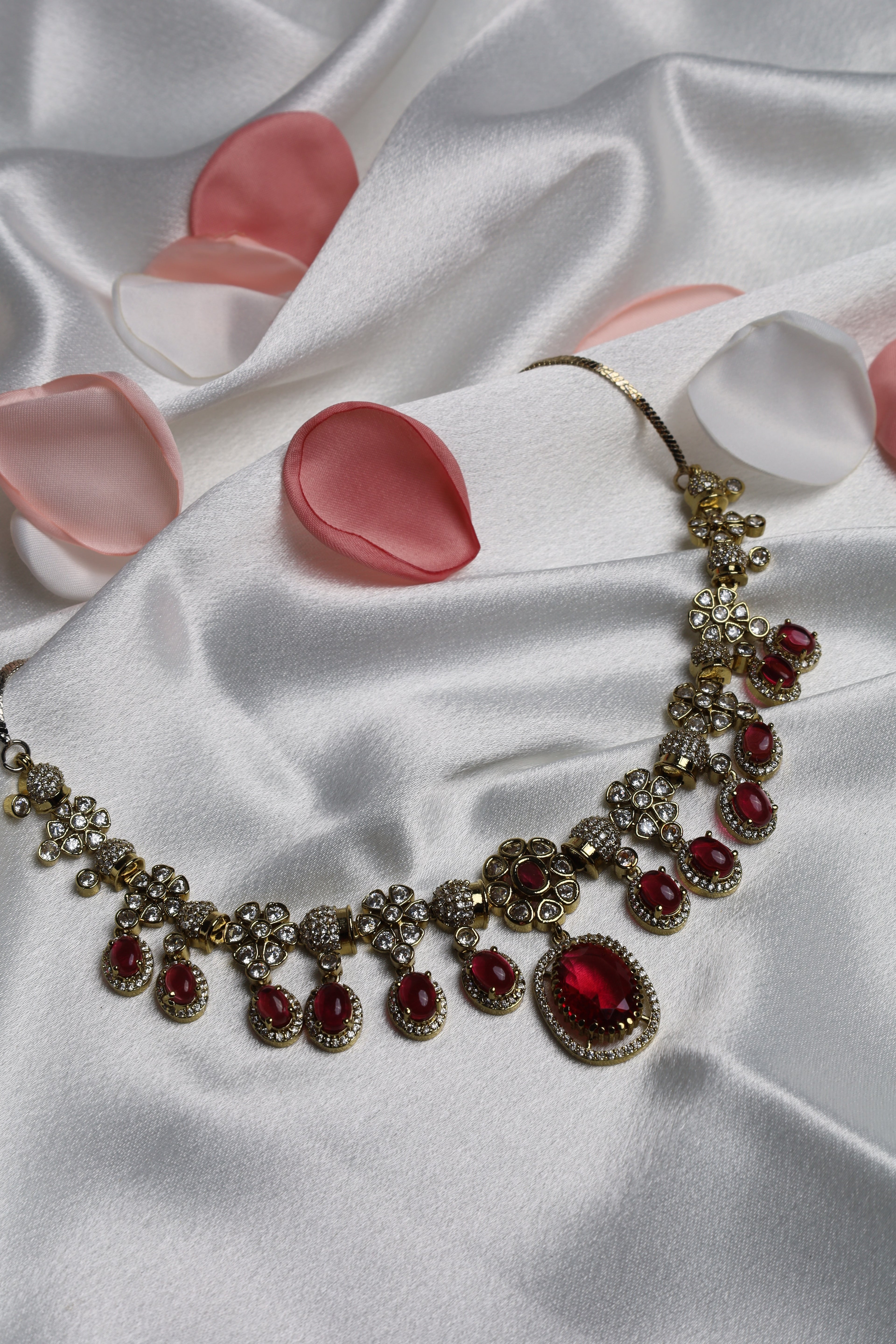 Victorian Red Stone Necklace